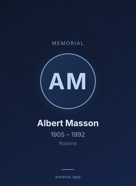Memorial portrait of Albert Masson