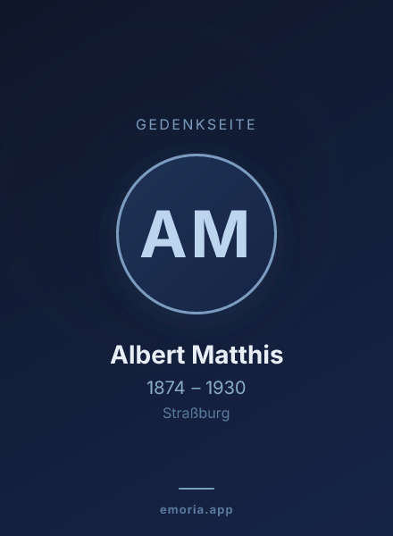 Gedenkportrait von Albert Matthis