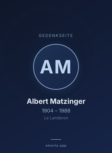 Gedenkportrait von Albert Matzinger