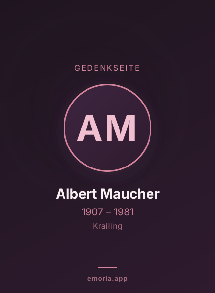 Gedenkportrait von Albert Maucher