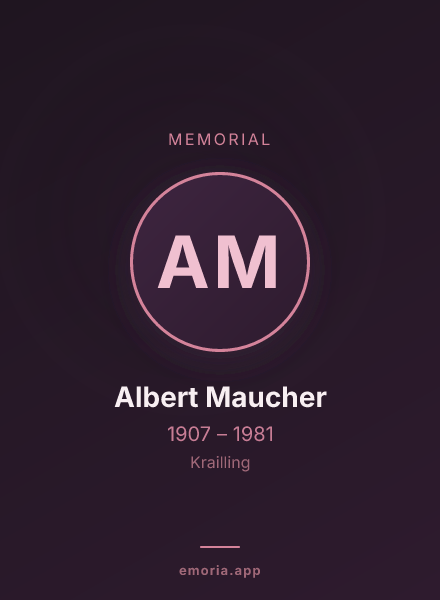 Memorial portrait of Albert Maucher