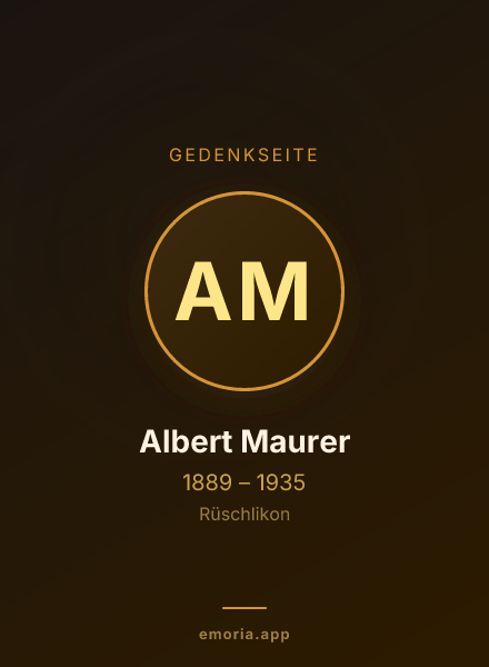 Gedenkportrait von Albert Maurer