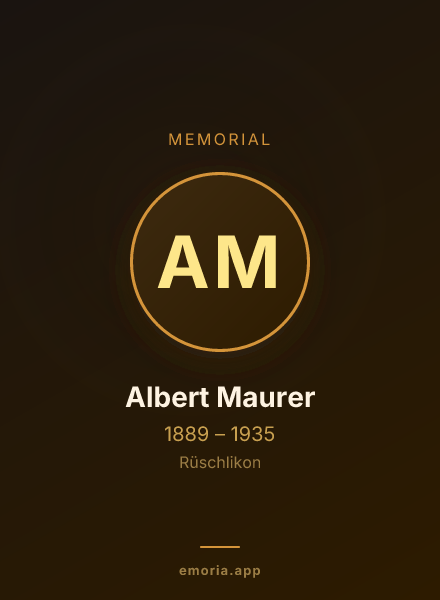 Memorial portrait of Albert Maurer