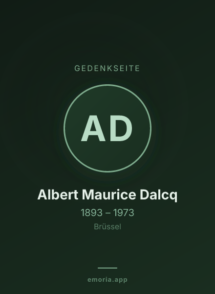 Gedenkportrait von Albert Maurice Dalcq