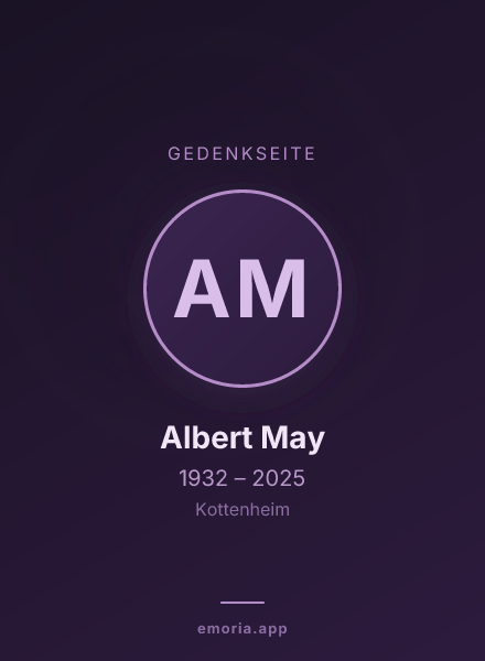 Gedenkportrait von Albert May