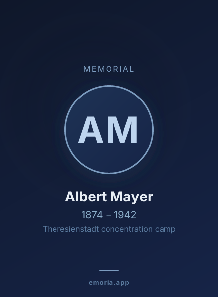 Memorial portrait of Albert Mayer