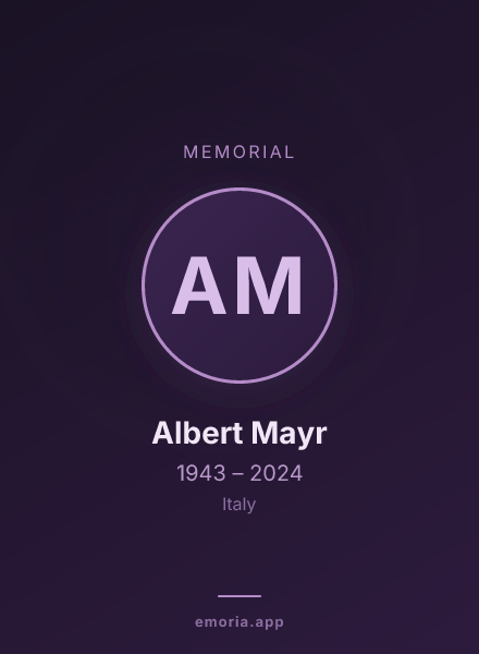 Memorial portrait of Albert Mayr