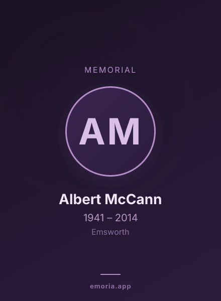 Memorial portrait of Albert McCann