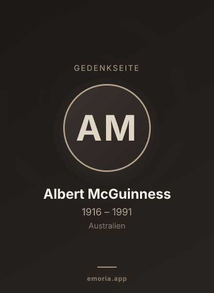 Gedenkportrait von Albert McGuinness