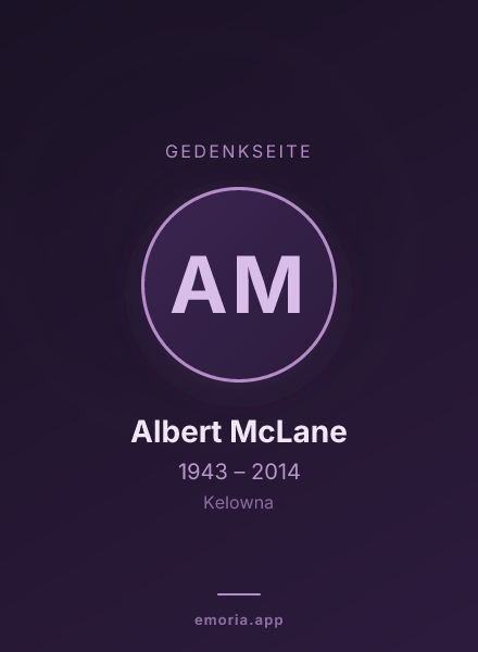 Gedenkportrait von Albert McLane