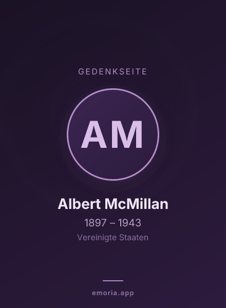 Gedenkportrait von Albert McMillan