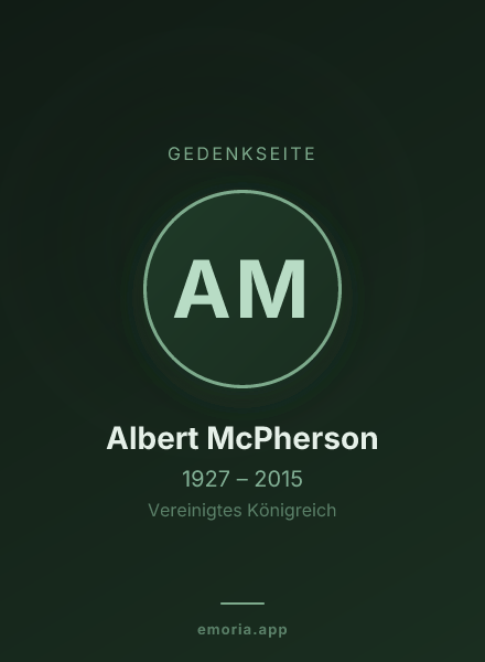 Gedenkportrait von Albert McPherson