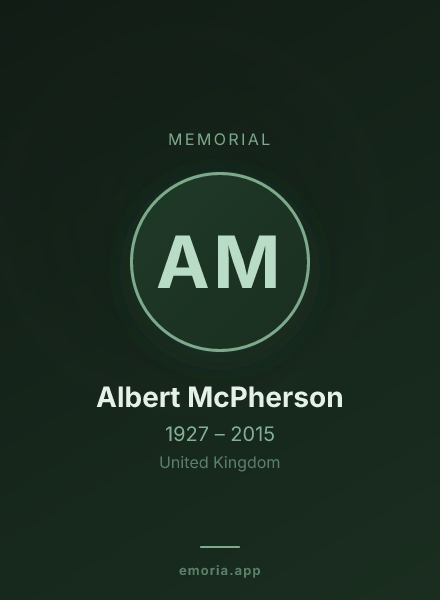Memorial portrait of Albert McPherson