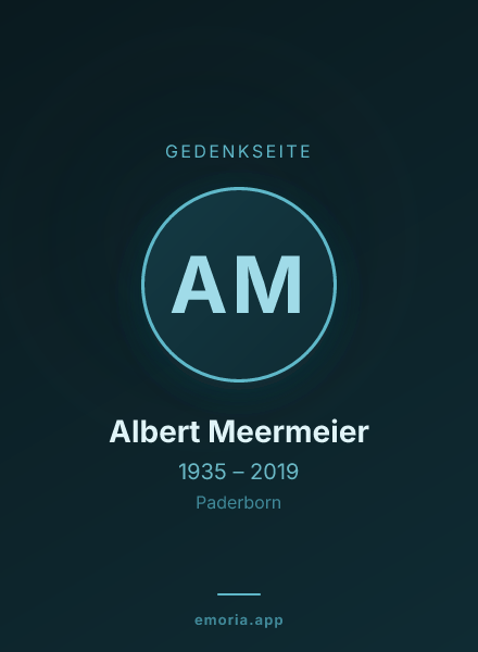 Gedenkportrait von Albert Meermeier