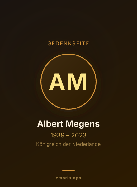 Gedenkportrait von Albert Megens