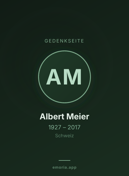 Gedenkportrait von Albert Meier