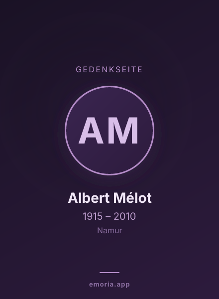 Gedenkportrait von Albert Mélot