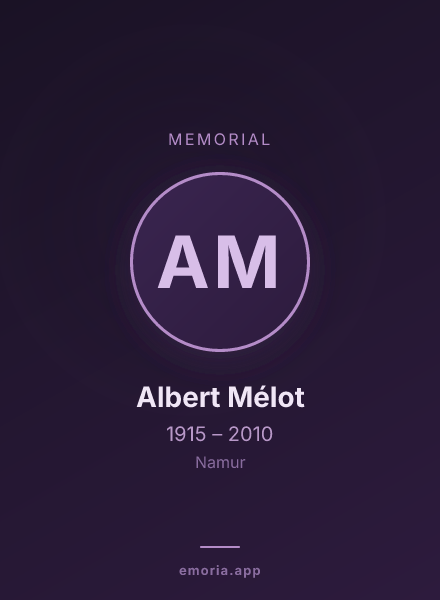Memorial portrait of Albert Mélot