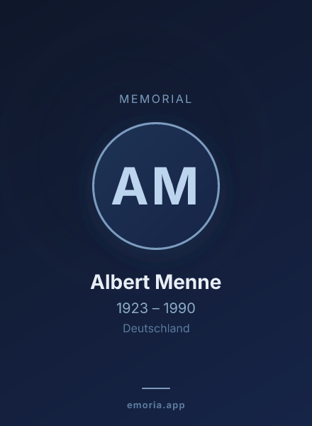 Memorial portrait of Albert Menne