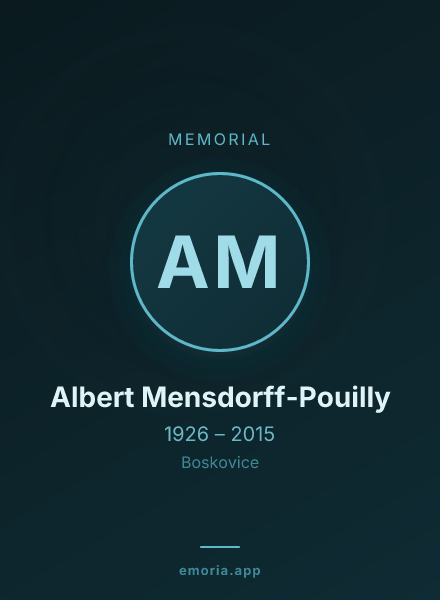 Memorial portrait of Albert Mensdorff-Pouilly
