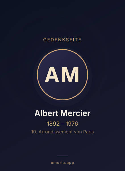 Gedenkportrait von Albert Mercier
