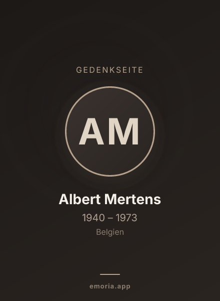 Gedenkportrait von Albert Mertens