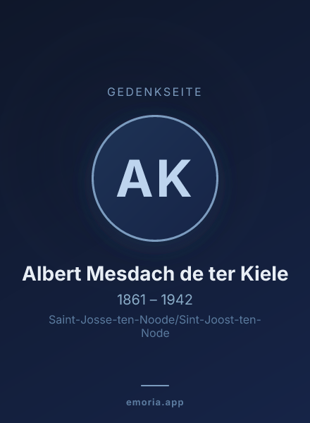 Gedenkportrait von Albert Mesdach de ter Kiele