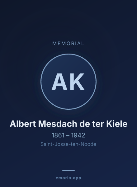 Memorial portrait of Albert Mesdach de ter Kiele