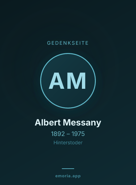 Gedenkportrait von Albert Messany