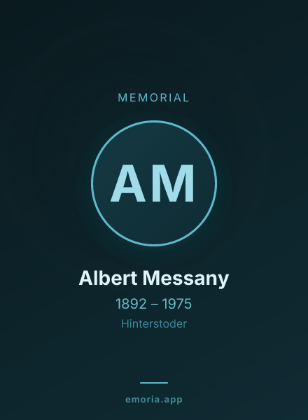 Memorial portrait of Albert Messany