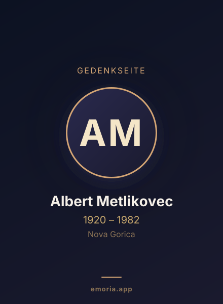 Gedenkportrait von Albert Metlikovec