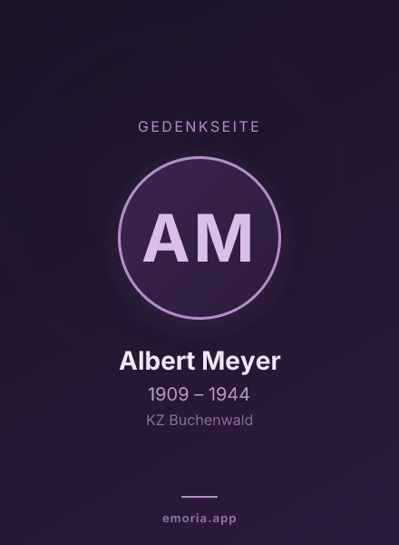 Gedenkportrait von Albert Meyer