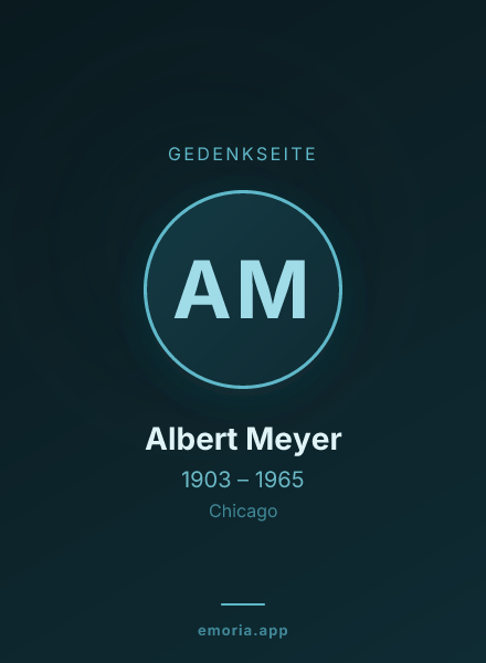 Gedenkportrait von Albert Meyer