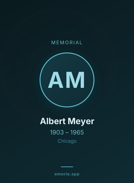 Memorial portrait of Albert Meyer