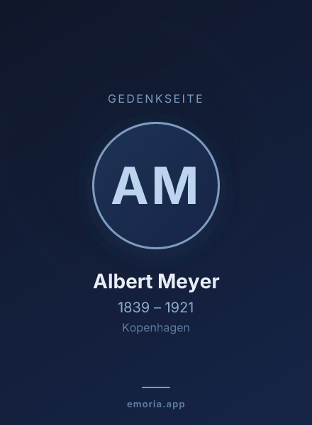 Gedenkportrait von Albert Meyer