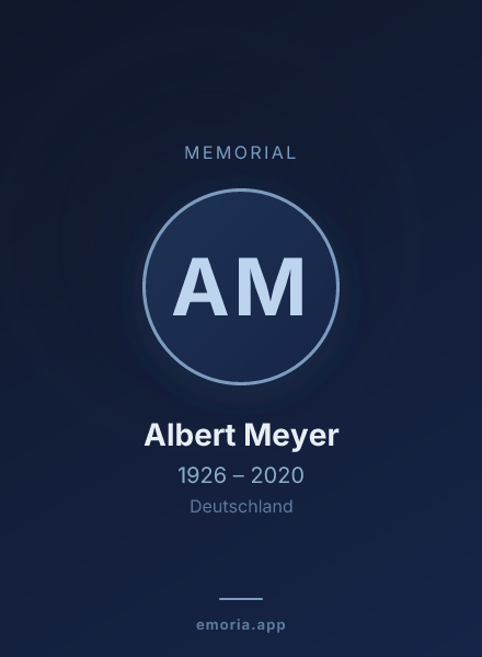 Memorial portrait of Albert Meyer