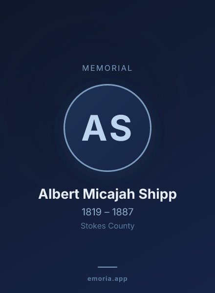 Memorial portrait of Albert Micajah Shipp