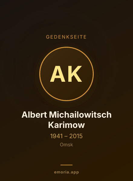 Gedenkportrait von Albert Michailowitsch Karimow