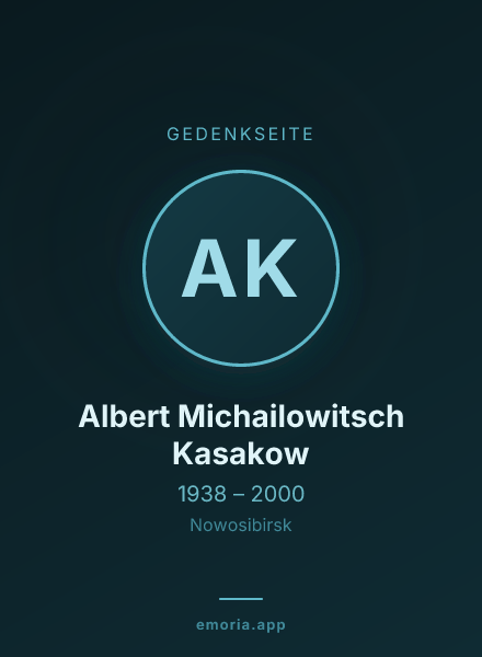 Gedenkportrait von Albert Michailowitsch Kasakow