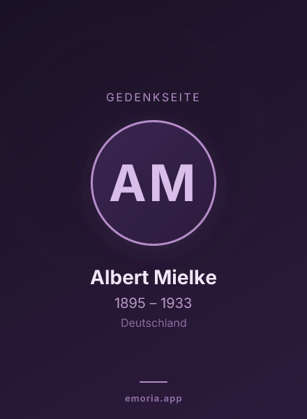 Gedenkportrait von Albert Mielke