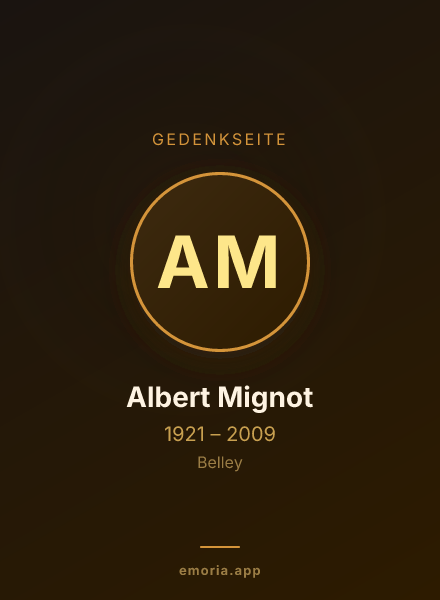 Gedenkportrait von Albert Mignot