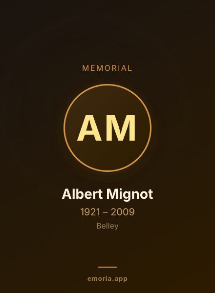 Memorial portrait of Albert Mignot
