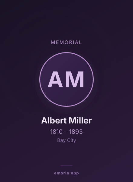 Memorial portrait of Albert Miller