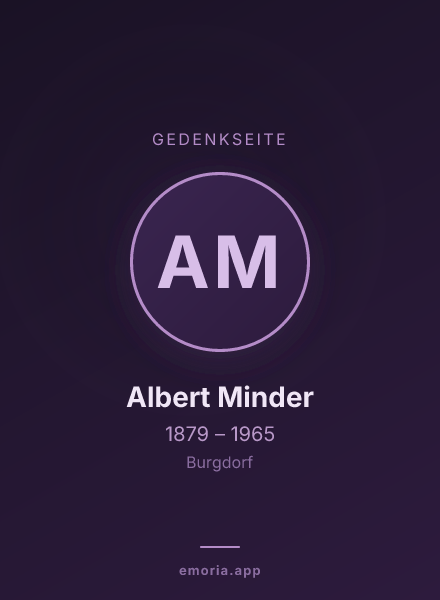 Gedenkportrait von Albert Minder