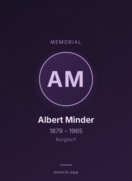 Memorial portrait of Albert Minder