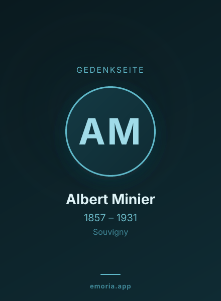 Gedenkportrait von Albert Minier