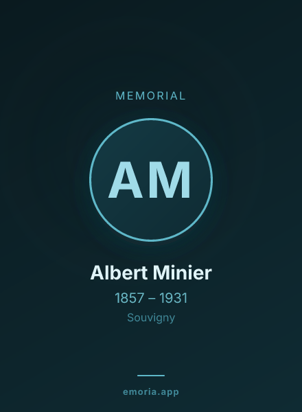Memorial portrait of Albert Minier