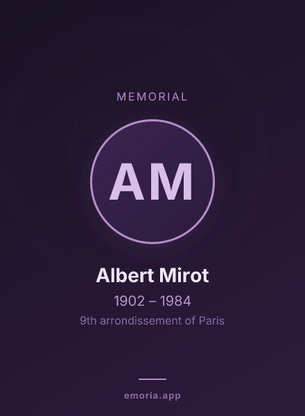 Memorial portrait of Albert Mirot