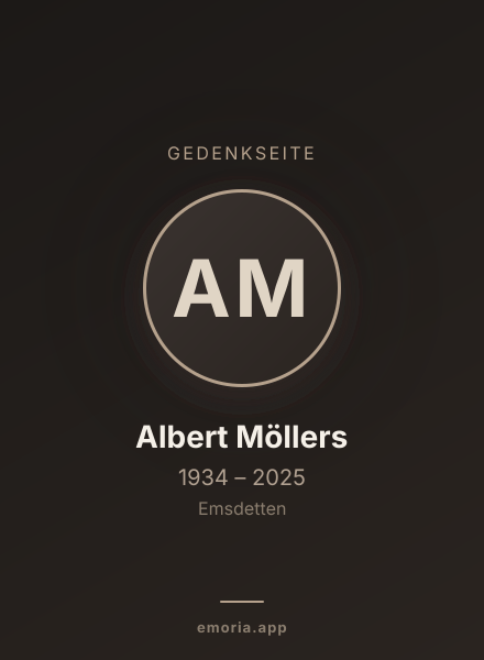 Gedenkportrait von Albert Möllers