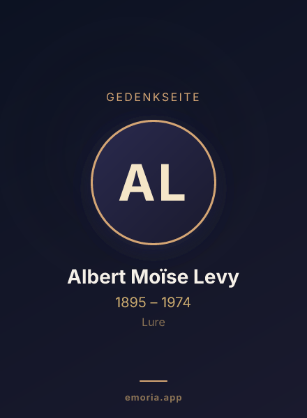 Gedenkportrait von Albert Moïse Levy